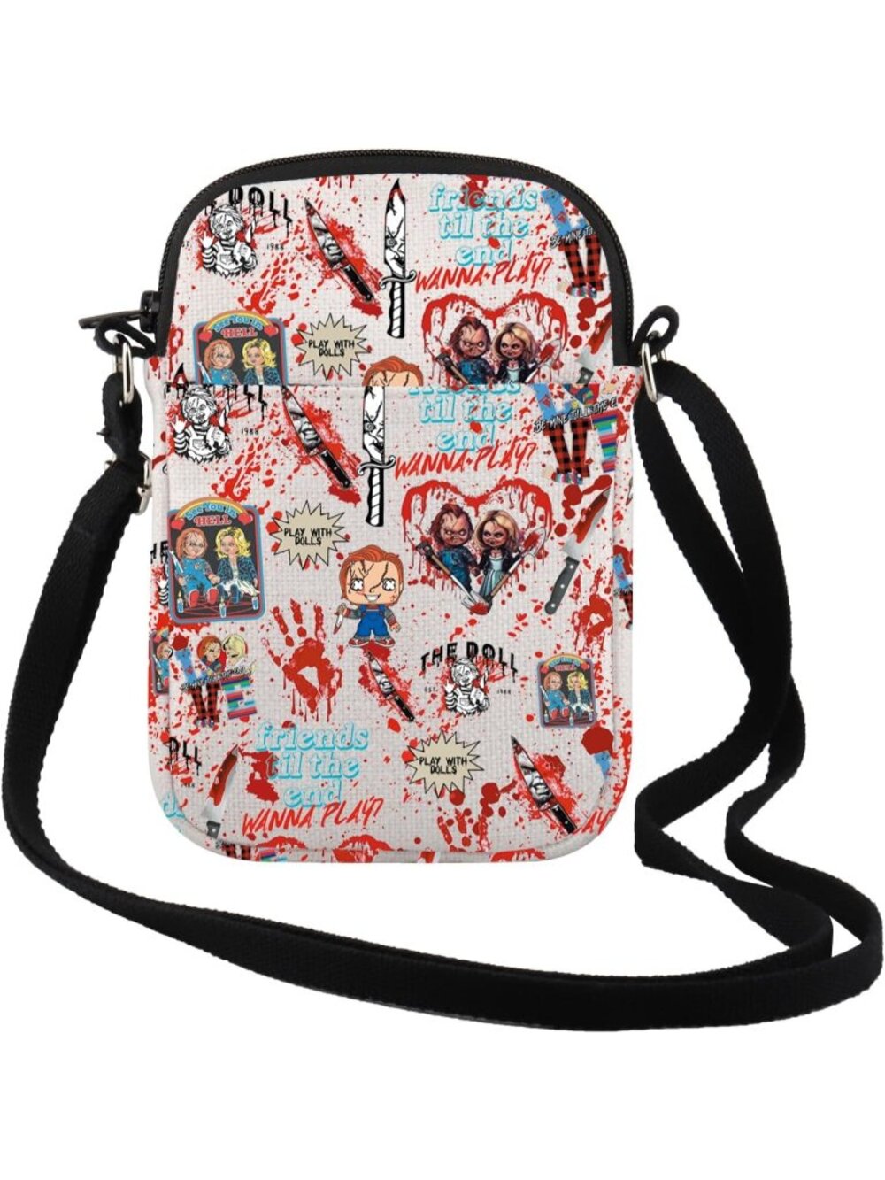🎃Horror Movie Gift Til the End Crossbody Bag Halloween Horror Gift Multicolor